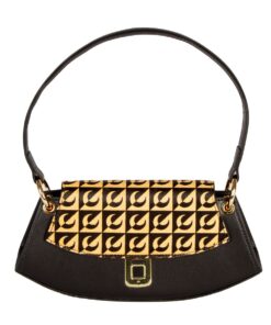 Purset Biometric Fingerprint Lock Handbag - Classic - Black and Golden
