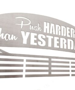 Push Harder 48 Stainless Steel Medal Hanger