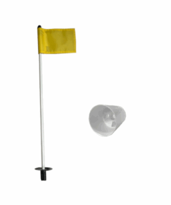 Putting Green Pole, Cup & Plain Flag (US PGA Quality) - Yellow