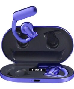 QH-009 - Open Ear Bluetooth Earbuds With Dual Microphone System - Purple