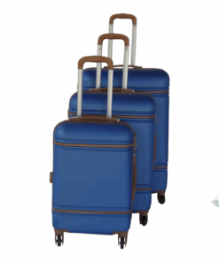 Quality EXO Travel Luggage Bag Set and SMTE Tieback - 3 Piece - Blue