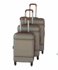 Quality EXO Travel Luggage Bag Set and SMTE Tieback - 3 Piece - Brown