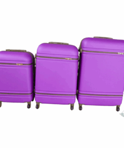 Quality EXO Travel Luggage Bag Set and SMTE Tieback - 3 Piece - Pink/Purple