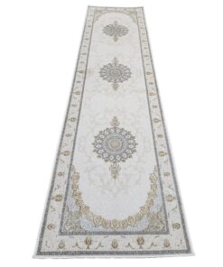 Quality Persian Rugs - Beautiful Grey and Cream Runner 300x80cm