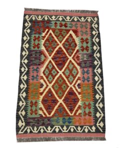 Quality Persian Rugs - Fine Afghan choubi kilim 125x82 cm