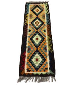 Quality Persian Rugs - Fine Afghan Maimana Kilim Runner 193x67cm