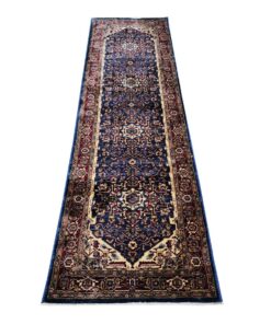Quality Persian Rugs -Gorgeous Navy Kazac Carpet 300 x 80 cm