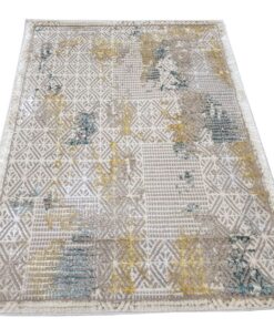 Quality Persian Rugs - New Design Gold And Brown Carpet 110x160cm