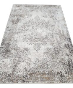 Quality Persian Rugs - Stunning Grey Gold Vintage Design Carpet 170x120cm