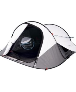 Quechua Camping Tent 2 Seconds - 3-Person - Fresh & Black