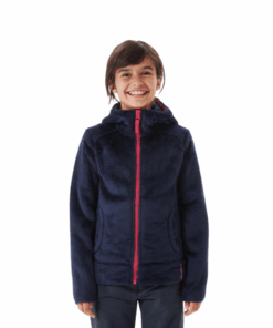 Quechua Kids' Warm Hiking Fleece Jacket - MH500 Aged 7-15 - Navy Blue - 12-13 years