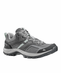 Quechua Women's mountain walking shoes - MH100 - Grey/Green - UK 6.5