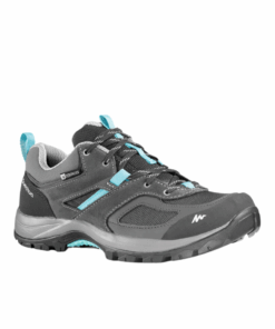 Quechua Women's Waterproof Mountain Walking Shoes - MH100 - Grey/Blue - UK 8