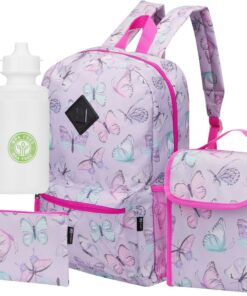 Quest Butterfly 4 Piece Backpack Combo - Purple