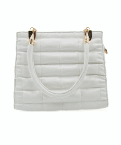 Quilted Tote Handbag - White
