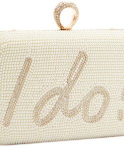 Quiz - Women Bridal Pearl I Do Box Bag