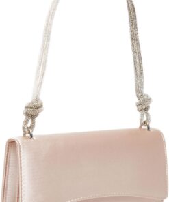 Quiz - Women Champagne Diamante Shoulder Bag
