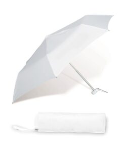 Rainbow Compact Umbrella - White