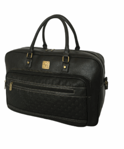 Rainproof PU High Quality Overnight Bag - Black