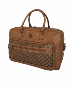 Rainproof PU High Quality Overnight Bag - Khaki