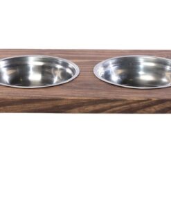 Raised Pet Feeder For Small To Medium Dogs With 2 Stainless Steel Bowls