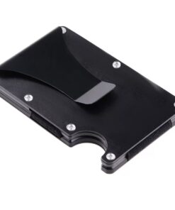 Rappid Minimalist Wallet - Card Holder & Money Clip-RFID Blocking - Aluminium Black