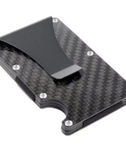 Rappid Minimalist Wallet - Card Holder & Money Clip-RFID Blocking - Carbon Fibre Black