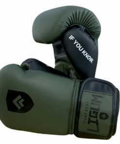 Rateb Boxing Gloves - Olive Green - Ligum Fight Gear - 14 oz