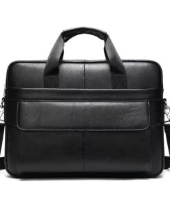 Ratile Leather Laptop Bag - 14 Inch - Black