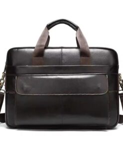 Ratile Leather Laptop Bag - 14 Inch - Coffee