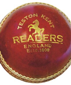 Readers County Supreme Leather Cricket Ball - 156GM - 4-Piece - Red