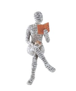 Reading Women Figurine Thinker Statue Modern Abstract Sculpture Decor