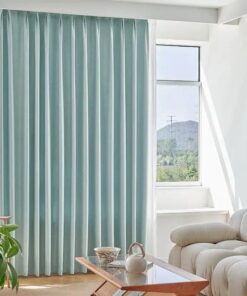 Readymade Blackout Bedroom Eyelet Curtain - Sea Blue - W 500cm x H 230cm