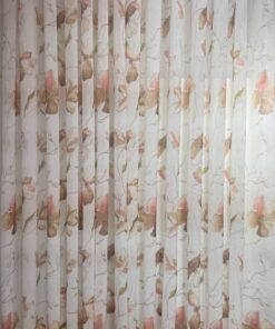 Readymade Eyelet Curtain Floral Voile - W 500cm x H 230 cm