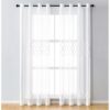 Readymade Sheer Voile Living Room Eyelets Curtains 600 W X 230 H