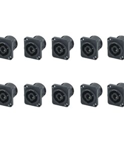 REAN 4 Pole Speakon Loudspeaker cable Panel Mount Socket (10 Pack)