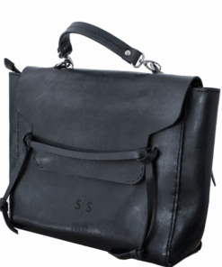 Rebekah Leather Handbag - Black