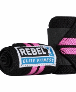 REBEL Wrist Wraps Pink and Black