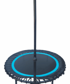 Rebounder Fitness Trampoline with Adjustable Handle - Blue