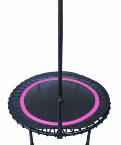 Rebounder Fitness Trampoline with Adjustable Handle - Pink