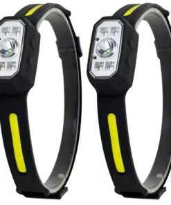 Rechargeable Head Lamp LED HeadLamps with Dual-Color Strip-2pack