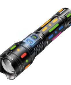 Rechargeable High Power Bright Flashlight Power Display Tactical Torch