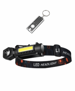 Rechargeable LED Detachable Head Torch with LED Keyring Torch - 1 Pack