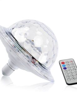 Rechargeable LED UFO Speaker Crystal Magic Ball Disco Light & Remote