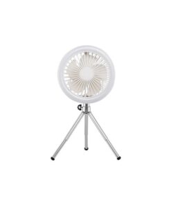 Rechargeable Mini LED Tripod Desktop Fan U36 - White