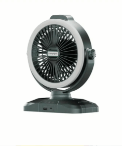 Rechargeable Table Fan with LED Light with USB to Charge Phone - PM-032