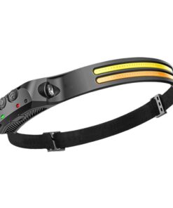 Rechargeable Wave Induction White COB + Yellow COB Wide Angle Headlight