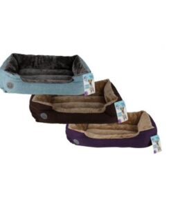 Rectangular Fur Pet Bed - 60x40x18cm (3-Pack)