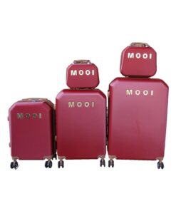 Red 5-Piece ABS Luggage Set - Durable, Stylish and Secure Travel Solution