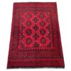 Red Afghan Handmade Rug - 150 x 100 cm